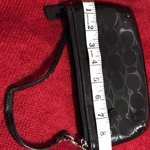 Coach Black Patent Leather Wristlet Bag - Picture 7 of 9